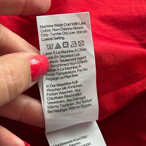 J. Crew NWT Tartan Plaid Midi Dress Ruffled Tiered Pockets Preppy Red Sz 0 I102 - Picture 12 of 14